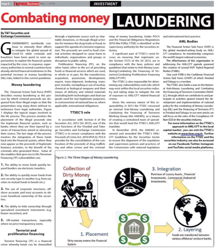 Combating Money Laundering And Terrorist Financing – TTSEC